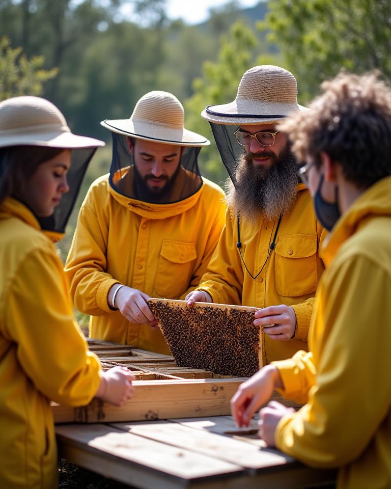Capacitación en apicultura volcánica